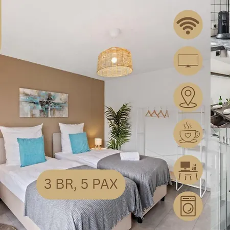Citynahes 3br-apartment Hotelturmblick Business *
