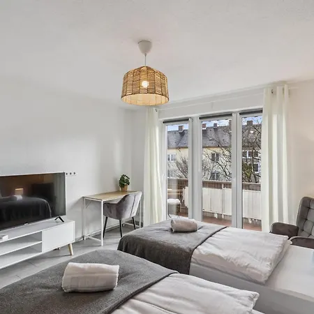 Citynahes 3br-apartment Hotelturmblick Business Apartment Augsburg
